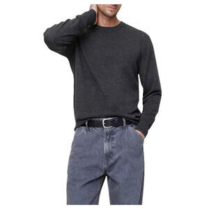 Banana Republic Merino Wool Sweater Mens Size Large Gray Crew Neck Pullover NEW